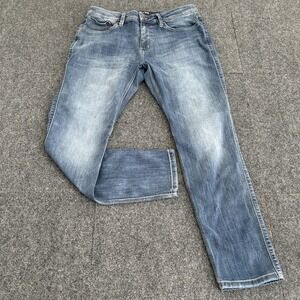 Duer DU/ER Jeans Mens 34x30 Blue L2X Slim Fit Performance Denim Stretch MFLS5021